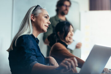 two businesswomen in a meeting